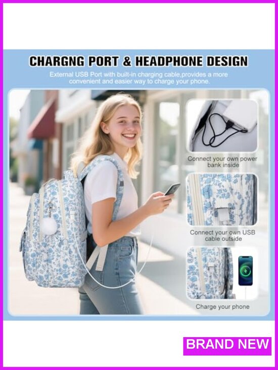 3PCS Corduroy Backpack Set with Lunch Box & Pencil Pouch, Bookbag for School